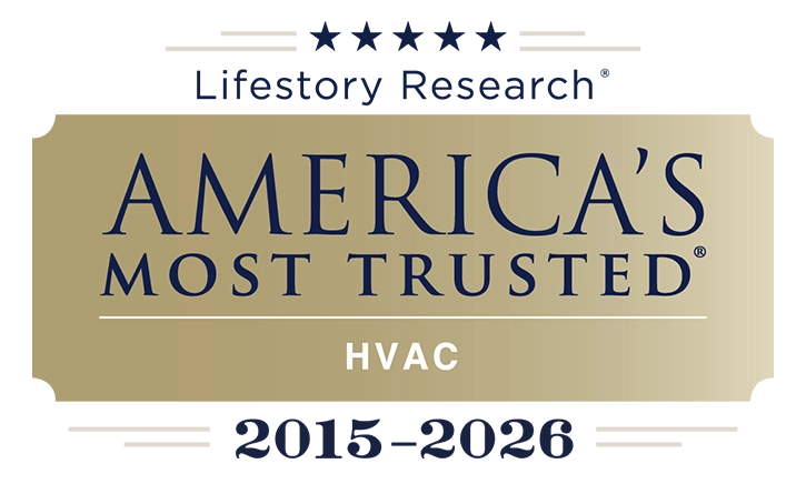 lifestory research america's most trusted hvac award from 2015 to 2022