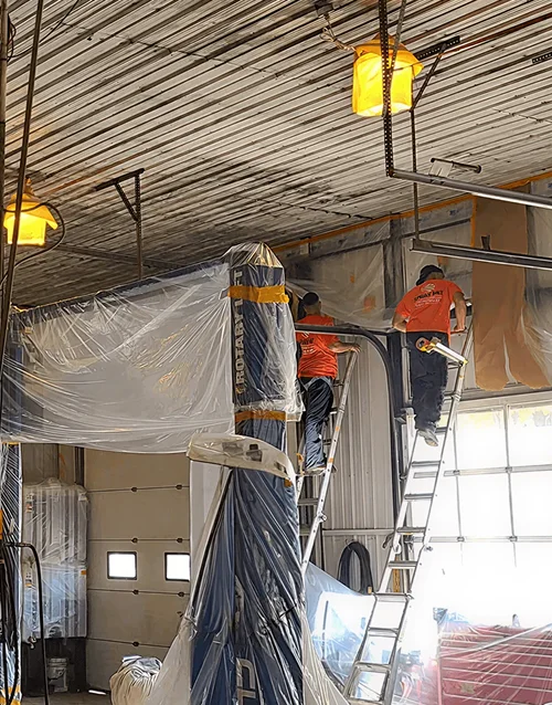 Exterior Commercial Steel Ceiling Painting