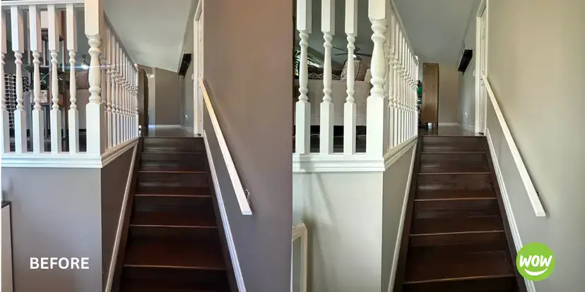 Interior painting before and after by WOW 1 Day Painting