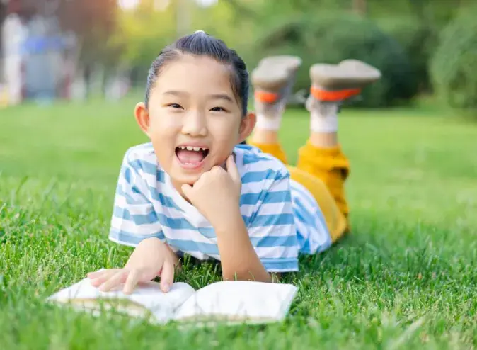 Student practicing English language skills