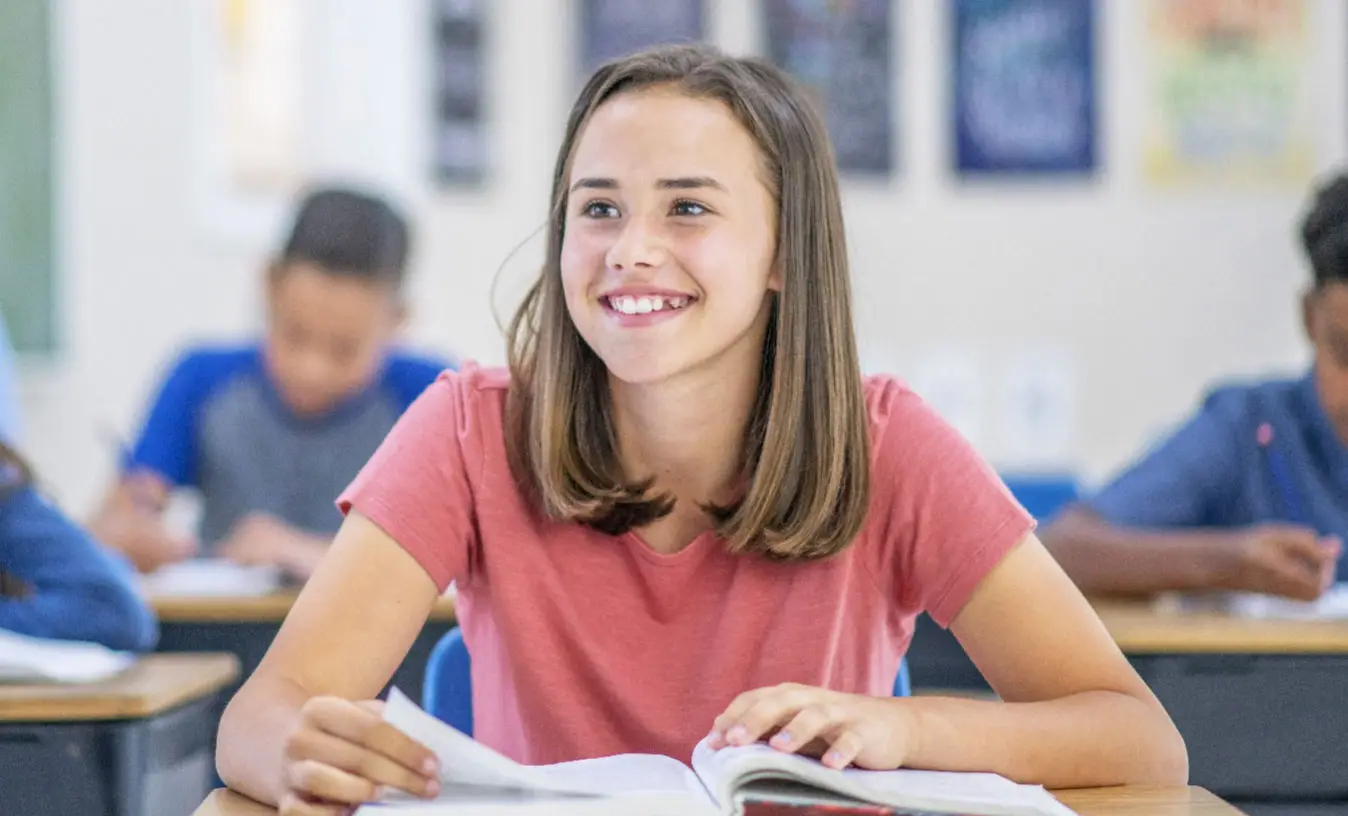 Student working through a Kumon math program