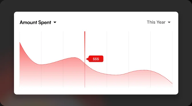 Amount spent this year performance chart