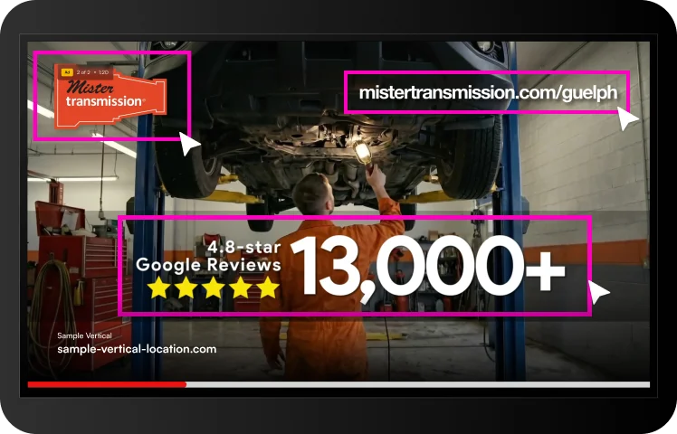 Custom TV ad built to your branding